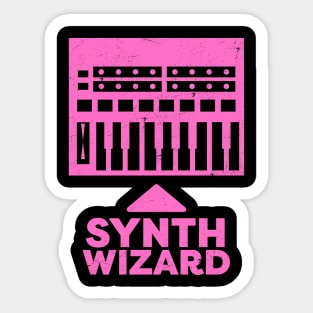 Synth Wizard Synthesizer Music Producer Sticker